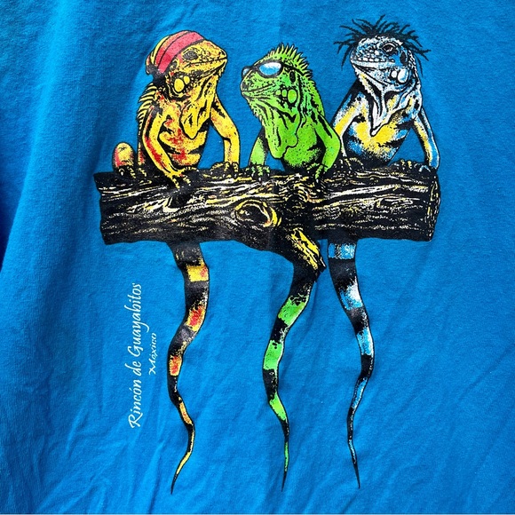 Rincon de Guayabitos Mexico Lizards Shirt Large - Picture 3 of 4